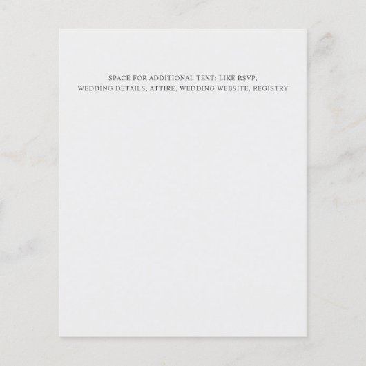 Papier Mariage minimal manuscrit simple à faible coût en  (Dos)