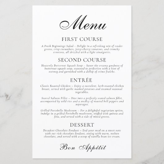 Papier Mariage minimaliste classique moderne (Devant)