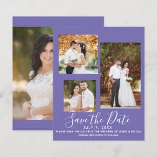Papier Mariage Moderne de Couleur Minimale Photo Enregist