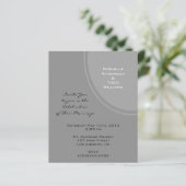 Papier Mariage moderne gris simple (Debout devant)