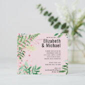 Papier Mariage moderne rose verdure (Debout devant)