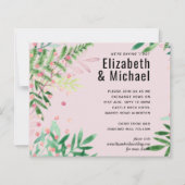 Papier Mariage moderne rose verdure (Devant)