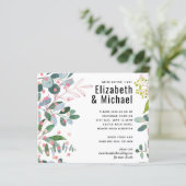 Papier Mariage moderne rose verdure (Debout devant)