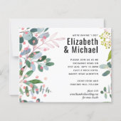 Papier Mariage moderne rose verdure (Devant)