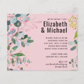 Papier Mariage moderne rose verdure (Devant)