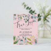 Papier Mariage moderne rose verdure (Debout devant)