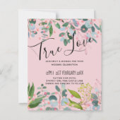 Papier Mariage moderne rose verdure (Devant)