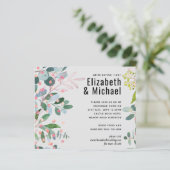 Papier Mariage moderne rose verdure (Debout devant)