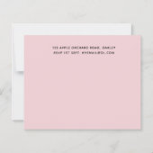 Papier Mariage moderne rose verdure (Dos)