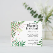 Papier Mariage moderne rose verdure (Debout devant)