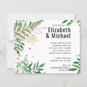 Papier Mariage moderne rose verdure (Devant)