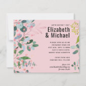 Papier Mariage moderne rose verdure (Devant)