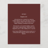 Papier Mariage monochrome Bourgogne moderne (Dos)