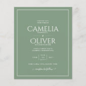 Papier MARIAGE MONOCHROME DU BUDGET Sage (Devant)