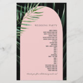 Papier Mariage Monogramme à arc rose pâle des palmes trop (Dos)