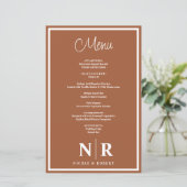 Papier Mariage Monogramme Customisé Dîner de répétition M (Debout devant)