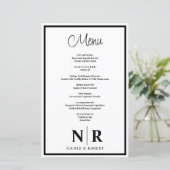 Papier Mariage Monogramme Customisé Dîner de répétition M (Debout devant)