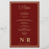 Papier Mariage Monogramme Customisé Dîner de répétition M (Devant)