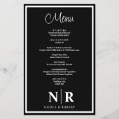 Papier Mariage Monogramme Customisé Dîner de répétition M (Devant)