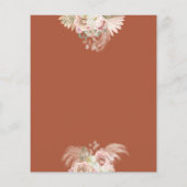 Papier Mariage Monogramme Herbe de Pampas Terracotta Écon (Dos)