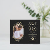 Papier Mariage noir budget Fancy Ornament Frame Flowers (Debout devant)