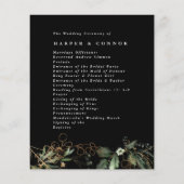 Papier Mariage noir Eucalyptus moderne Onyx Premium (Dos)