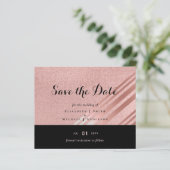 Papier Mariage noir Rose moderne (Debout devant)