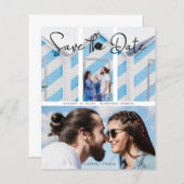 Papier Mariage pas cher Moderne Élégant Collage 2 Photos (Devant / Derrière)