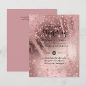 Papier Mariage pas cher tendance or rose moderne (Devant / Derrière)