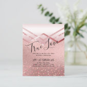 Papier Mariage pas cher tendance or rose moderne (Debout devant)