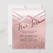 Papier Mariage pas cher tendance or rose moderne (Devant)