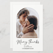 Papier Mariage photo à effet minimaliste bas (Devant / Derrière)