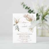 Papier Mariage Photo Bohème Tropical de l'Herbe des Pampa (Debout devant)