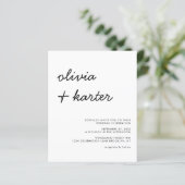 Papier MARIAGE photo brossé manuscrit BUDGET (Debout devant)