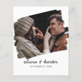 Papier MARIAGE photo brossé manuscrit BUDGET (Dos)