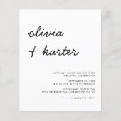 Papier MARIAGE photo brossé manuscrit BUDGET (Devant)