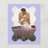 Papier MARIAGE photo BUDGET Blue Lavender Wave Scallop (Dos)