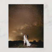 Papier MARIAGE photo BUDGET Céleste de lune d'or étoiles (Dos)