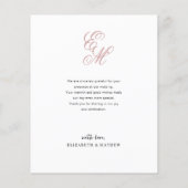 Papier MARIAGE photo BUDGET Elegant Dusty rose (Dos)