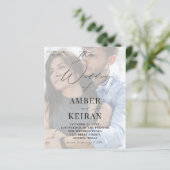 Papier Mariage photo Budget Misty White Shades (Debout devant)
