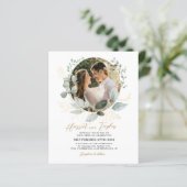 Papier MARIAGE photo BUDGET Or et verdure Eucalyptus (Debout devant)
