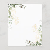 Papier MARIAGE photo BUDGET Or et verdure Eucalyptus (Dos)