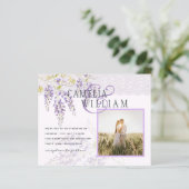 Papier MARIAGE PHOTO BUDGET Purple Wisteria Ampersand (Debout devant)