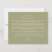 Papier Mariage photo Chic Modern Green Branches (Dos)