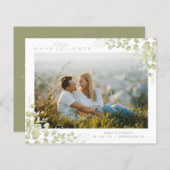 Papier Mariage photo Chic Modern Green Branches (Devant / Derrière)