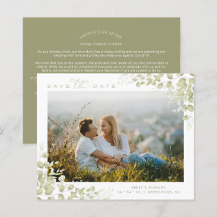 Papier Mariage photo Chic Modern Green Branches