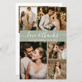 Papier Mariage photo de Merci de  de format de budget élé (Devant / Derrière)