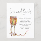 Papier Mariage photo de Merci de photo Budget Champagne S (Devant)