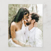 Papier Mariage photo du Fiançailles du budget en noir bla (Dos)