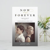 Papier Mariage photo Elegance Gray Gradient abordable (Debout devant)